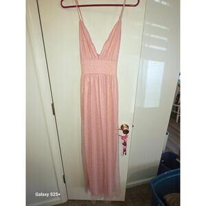 Pink Sparkley Maxi Dress